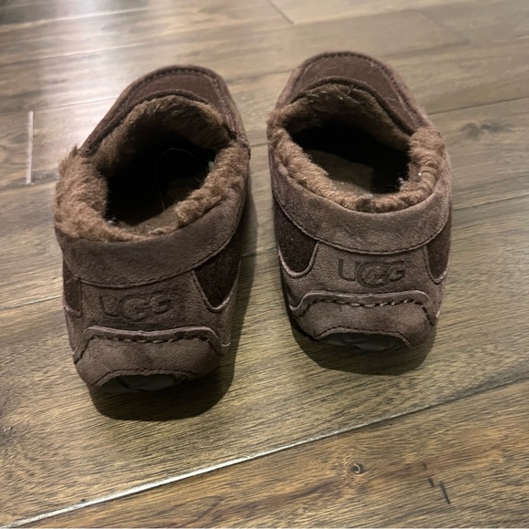 UGG Ascot‎ Suede Wool Slippers Chocolate Brown UGGPure Lined 3233 Men 7 - Picture 4 of 5